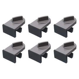 Semetall 6 PCS Adjustable Sliding Window Locks,Window Wedge Window Stop for Home Office,Enhanced Home Safety,Brown