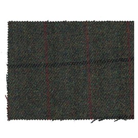 Harris Tweed Fabric Cloth Genuine 100% Pure Virgin Wool - Hunter Green - 50 x 150cm (1/2 metre)