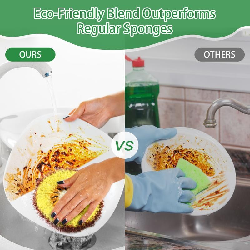 5 Pcs/set Scratch-Free Hand-Knitted Multipurpose Dish Scrubbers,Reusable Kitchen Scouring Pads
