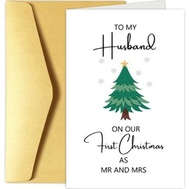 Christmas Card for Husband on First Christmas, Husband First Christmas Card, First Christmas Card for Hubby, To My Husband on Our First Christmas