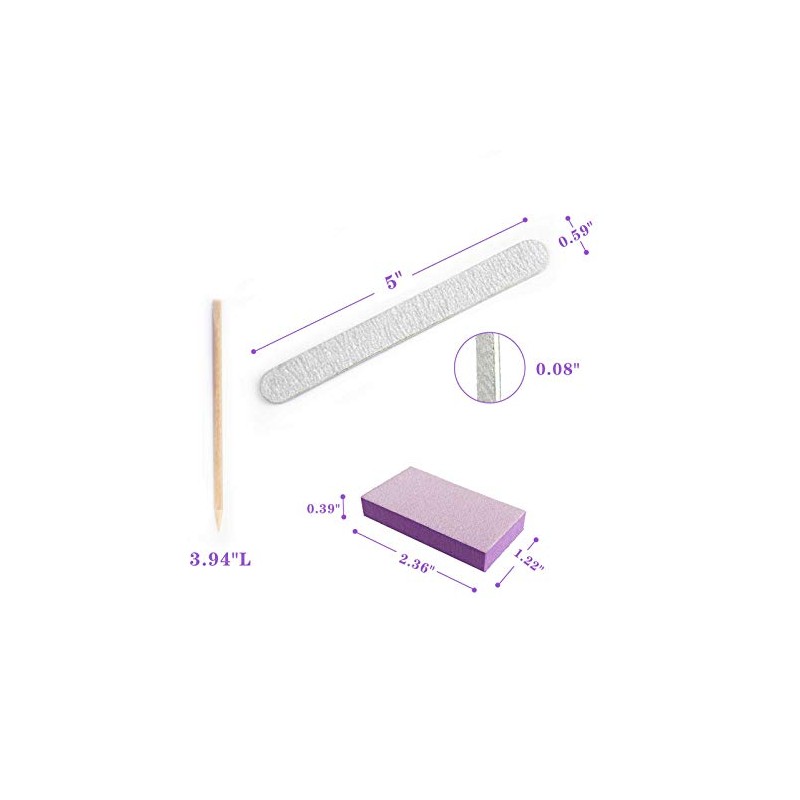 Kit básico profesional desechable para manicura de 3 piezas, lima