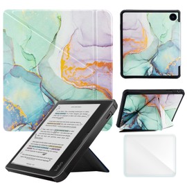 Case Compatible with Kobo Sage 8 Inch e-Reader (Model: N777 N778K, 2021 Release), Includes a Screen Protector - Premium PU Leather Cover with Auto Sleep/Wake