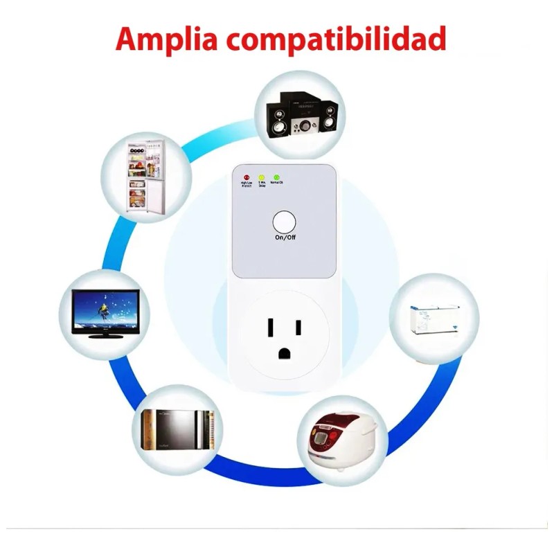 Protector De Voltaje De 120v Para Refrigeradores Y Congelado Blanco