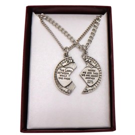 Westman Works Pewter Mizpah Necklace Set with Stainless Steel Chains, 18 Inch and 24 Inch