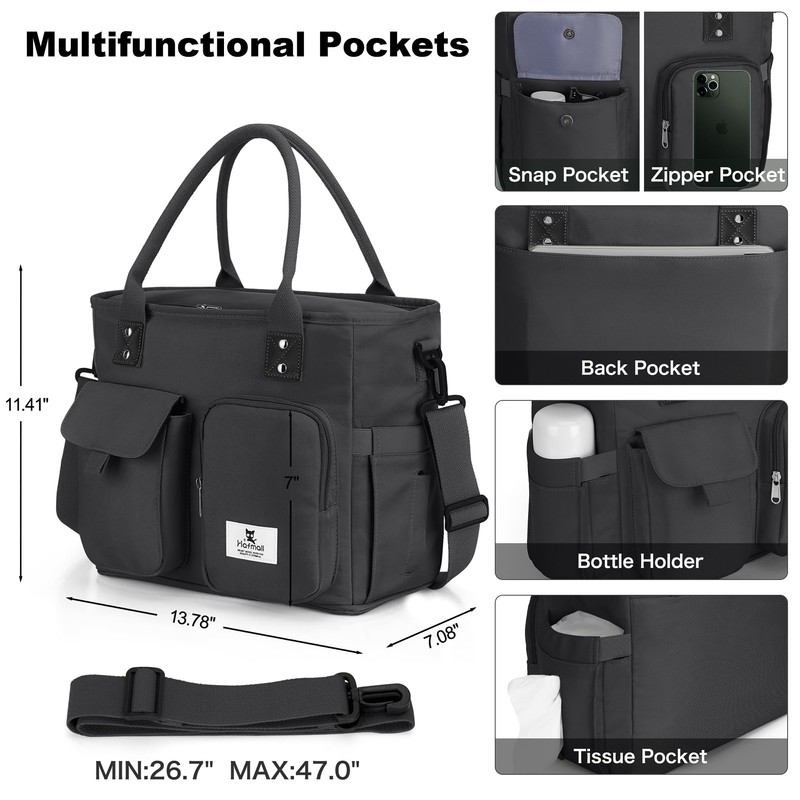 Hafmall Large Insulated Lunch Bag for Women Men, Leakproof Lunch