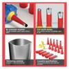 24pcs Universal Integrated Rubber Nozzle Tool Kit, Stainless Steel Caulking