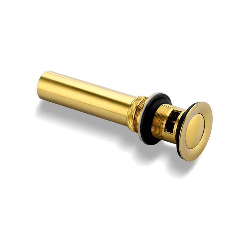 Luxier DS04-TG 1-1/2 in. Brass Bathroom and Vessel Sink Push