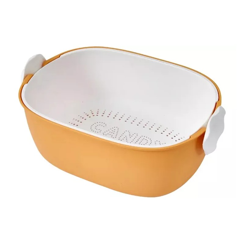 AJC Toys Cesta De Doble Drenaje Colador De Lavado Frutas