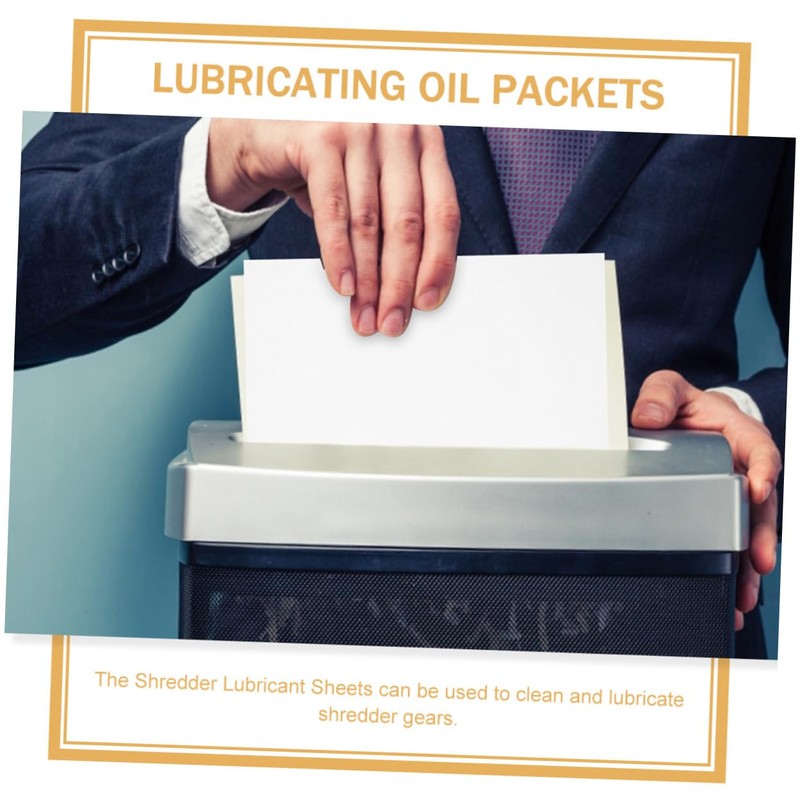 Gogogmee Shredder Lubricating Oil Sheets 10 Pack for Paper Shredders