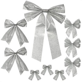 com-four Ready-tied Gift Bow Christmas Tree Decoration Christmas Decoration