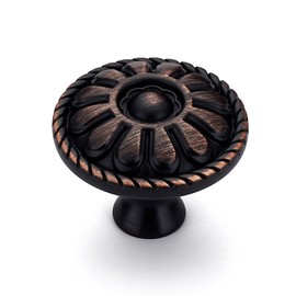 HOME EDIT 15 Pack 1-1/5 Inch Kitchen Cabinet Knobs Rustic Oil Rubbed Bronze Drawer Handles for Cabinets, Dressers, Cupboards, Bathrooms, and Bedrooms