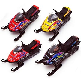 KiNSFUN Die Cast Metal Snowmobile Model, 5 Inch, 1 Random Color