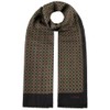 Stetson Allover Dots Wool Scarf Men's with Fringes Autumn Winter