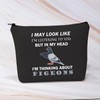 PLITI Pigeon Makeup Bag Pigeon Lover Gift I Might Look