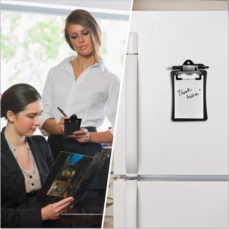 Clipco Mini Clipboard with Magnetic Back Includes Paper Pad and