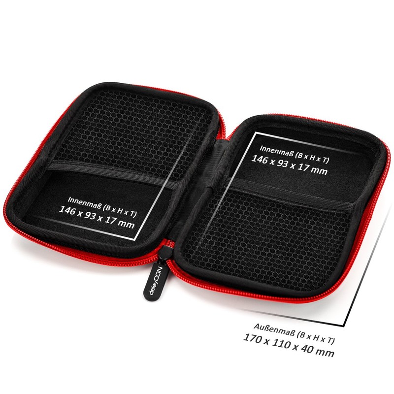 deleyCON Navi Tasche Navi Case Tasche für Navigationsgeräte - 4,3
