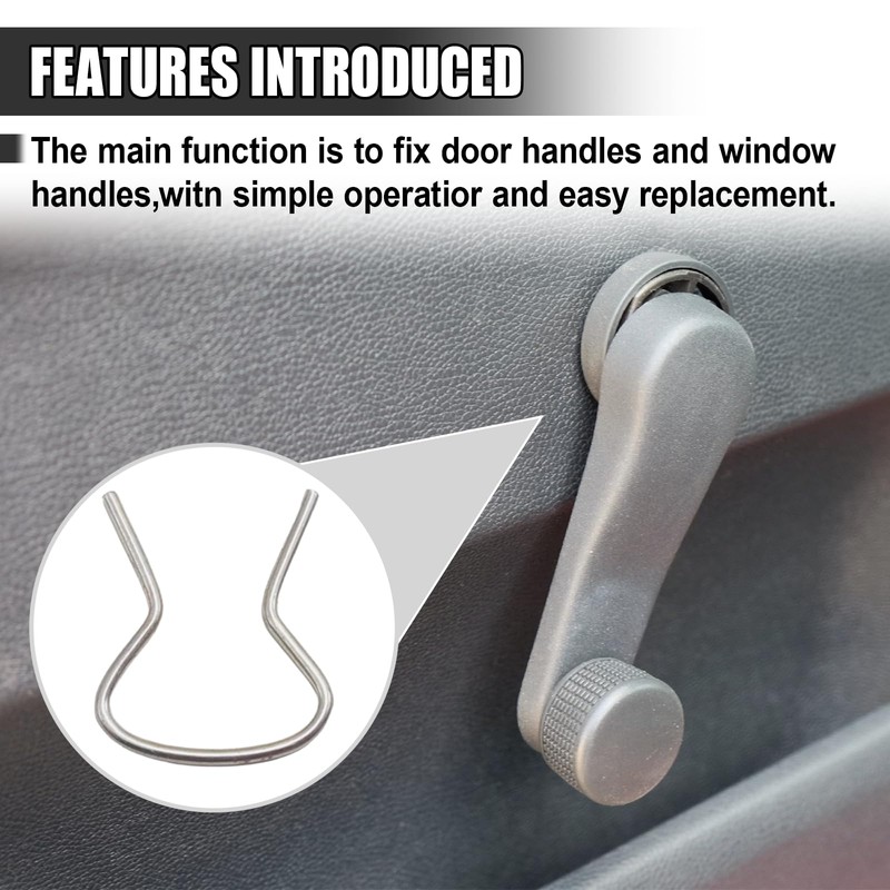 GAOLAOSY Car Window Handle Crank Retaining Clips, 76980 Auto Door