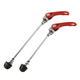 Laxzo ® 1 Pair Bike Quick Release Skewer Front Rear Hub Ultralight Bicycle Quick Release Axle Wheel Nuts Front and Rear Skewers Red for Road Bike, BMX, MTB Mountain Bike