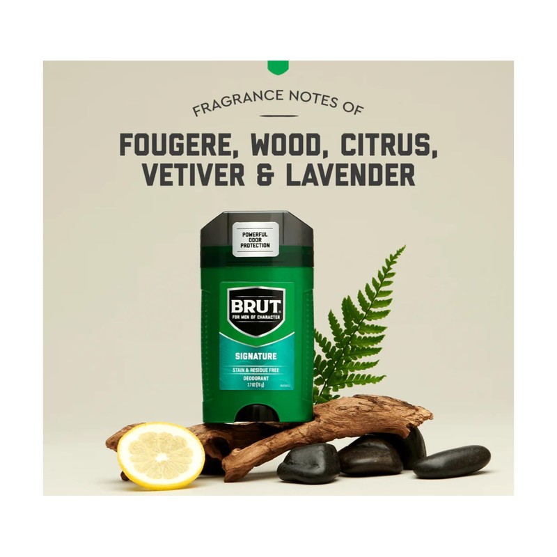 Brut Deodorant Signature Scent 2.7 Oz. (Pack of 2)
