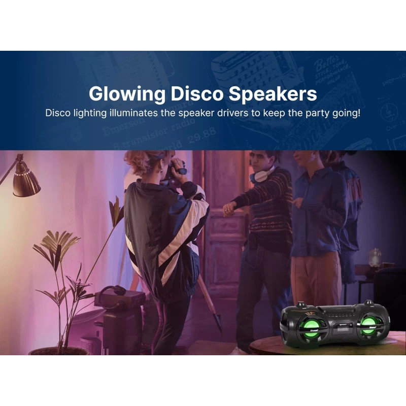 Emerson Portable Cassette Player and Recorder w Multi-Media Playback and