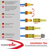 Poppstar 20x High End Banana Plug (3-piece plug), Bananas for