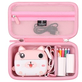Tourmate Hard Storage Case for GREENKINDER/HiMont Kids Camera - Travel Case for 2.5K Digital Video Instant Print(Only Case) (Pink)