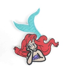 unbranded Little Mermaid embroirrdered iron on patch 1982