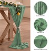 BEELIFY 10 Pack 10 Ft Chiffon Table Runner Sage Green