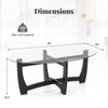 Giantex Glass Coffee Table, 48" Oval Accent Tea Table with