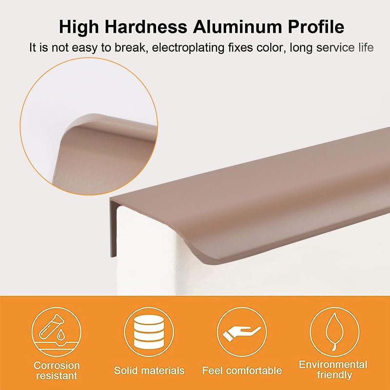 MOROBOR Finger Edge Pull, 8pcs Concealed Handle Modern Style Drawer