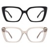 AMOMOMA Oversized Square Reading Glasses for Women,Trendy Blue Light Computer
