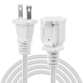 US AC Power Extension Cable Cord 2-Prong Polarized Male to Female Extension Cord for NEMA 1-15P to NEMA 1-15R (3 ft)