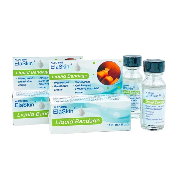 ElaSkin Liquid Bandage, Waterproof, Durable, Protective Against Dirt & Germs, 2Pk