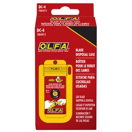 OLFA Mountable Blade Disposal Can (DC-4) - Blade Bank Container w/Mounting Hole Quickly & Safely Disposes & Stores Snap-Off Utility Knife Blades, Perfect for Construction, Warehouses, Work Sites