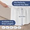 Wrap Around Dust Ruffle Bed Skirt - White - for