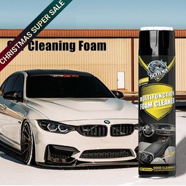 Magic Multi-Purpose Car Foam Cleaner 650ml-strong stain remover-comes with a sponge and a rag-perfect for cleaning inside and outside the car-suitable for cleaning a variety of surfaces - Color: 1 Bottle