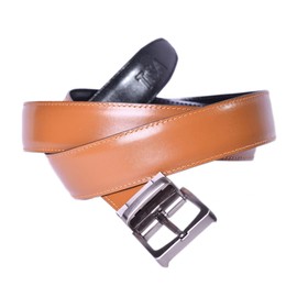 Men's Leather Belt, TSA Leather Belt For Mens. Reversible, Trim To Fit, Double Sided,Black-Tan (34)