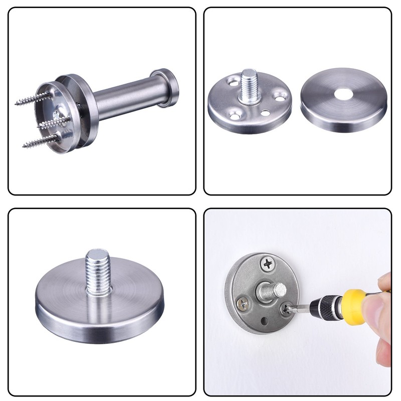 EBOOT 6 Pieces Stainless Steel Wall Mount Robe Hooks Coat