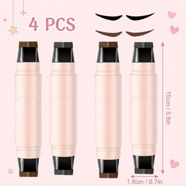 Eyeliner Stamp, Winged Eyeliner Stamp, Zena Makeup, Quick Daily Makeup Routine, Special Event Preparation, Beginner Learning Practice, 15 cm Length, 1.8 cm Width, 4 Piece Set