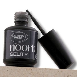 noorb beauty Dark Grey Gel Polish, Natural Gel Nail Polish with Organic Pigments, Soak Off UV Nail Gel Polish Grey