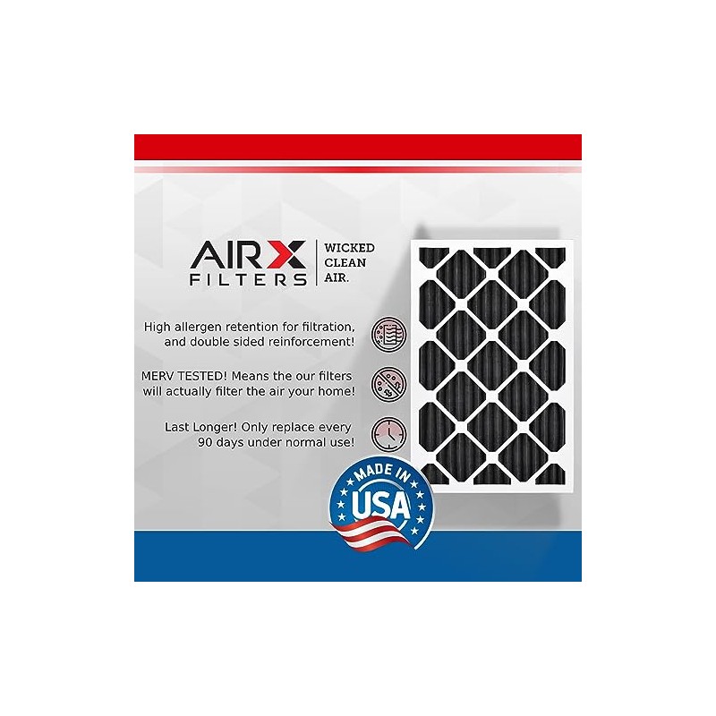 AIRX FILTERS WICKED CLEAN AIR. 16x25x2 Air Filter Odor Eliminator