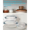 Mini-1.8 QT Oval Glass Casserole Dish With Lid, (Single Serving)