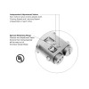 CRL Light Duty 105º Hold-Open Overhead Concealed Door Closer Body