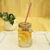 Glass Drink Jar 13.8 fl oz (380 ml) with Straw,