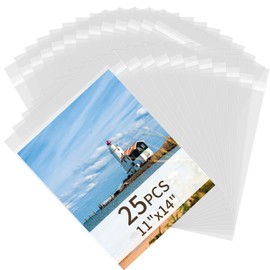 Svaldo Acid Free Paper Protector Sheets, Clear Paper Sleeves Newspaper Protector Sleeves Poster Protector Magazine Protectors for Collectors, Protective Sleeves for Paper 11x14 inch, Pack of 25