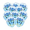Ovanda Pack of 20 Blue Confetti Balloons, Blue Latex Confetti