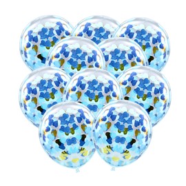 Ovanda Pack of 20 Blue Confetti Balloons, Blue Latex Confetti Balloons, for Birthday Party, Wedding, Engagement, Anniversary, Baby Shower, Graduation, Christmas, Carnival, Galentines Day Decoration