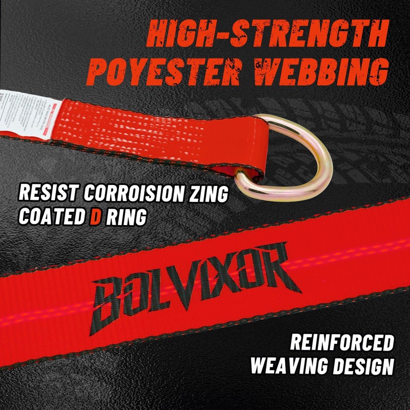 Bolvixor 8 Pack 2" x 96" Lasso Strap - 9900LBS