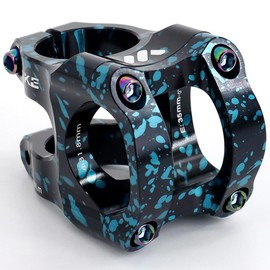 FOMTOR Bike Stem 31.8 Stem 35mm Mountain Bike Stem 0 Degree 31.8mm 35 mm Handlebar Short Stem for MTB BMX Road Bicycle Black Blue