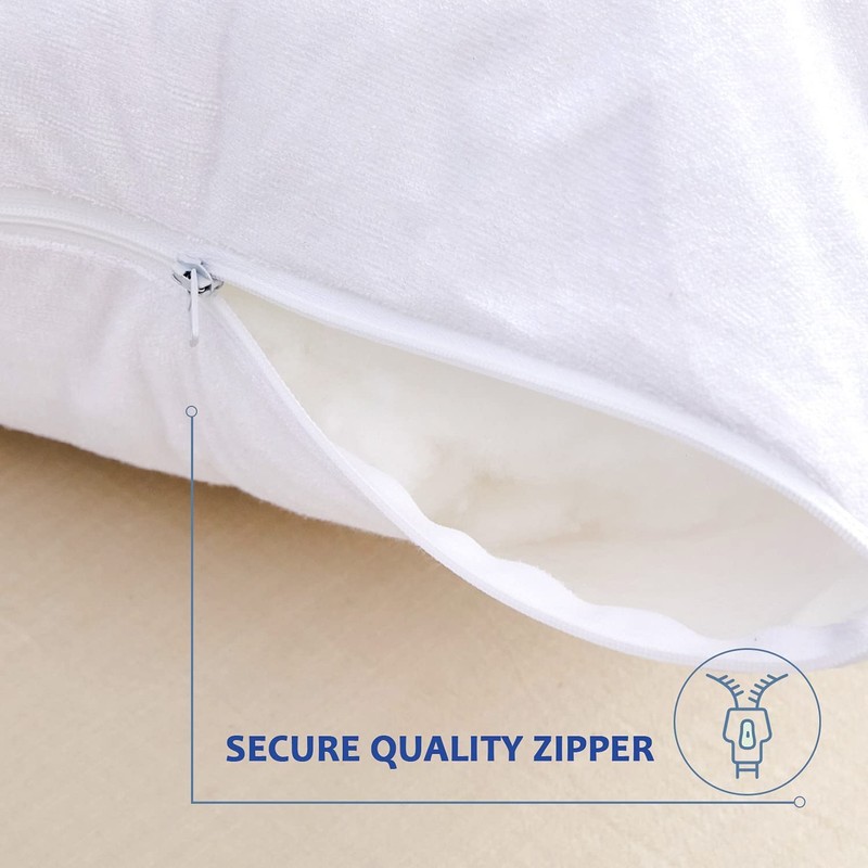 Dudu N Girlie Pillow Protectors 2 Pack Quilted Zipped -